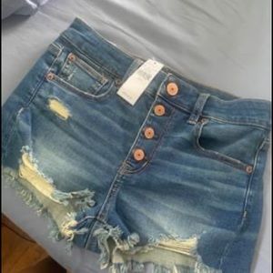 American eagle button up high waisted shorts